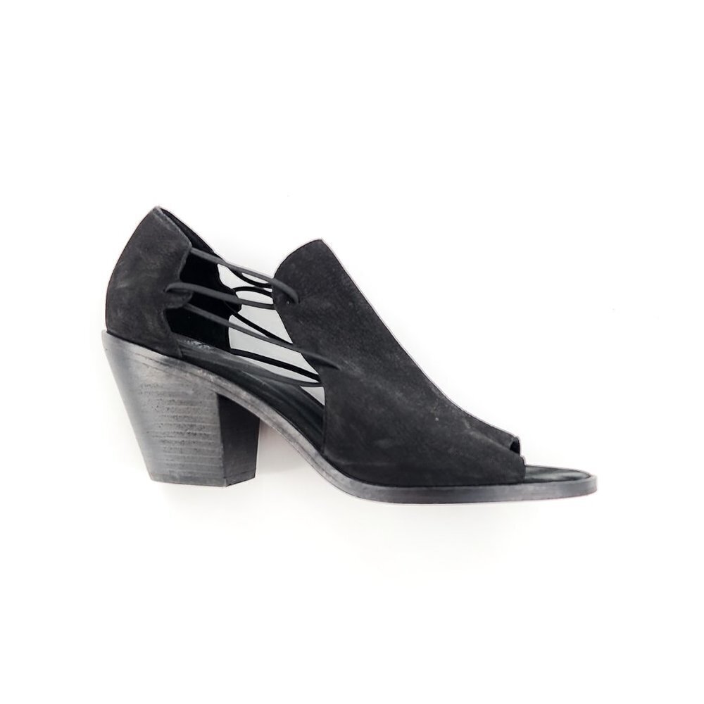 EILEEN FISHER Nikki Peep Toe Sandal Black - Picture 8 of 15